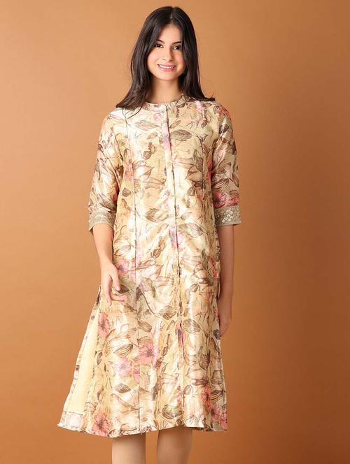 women three quarter sleeve a-line kurta - 21491538 - Very Small Image - 1