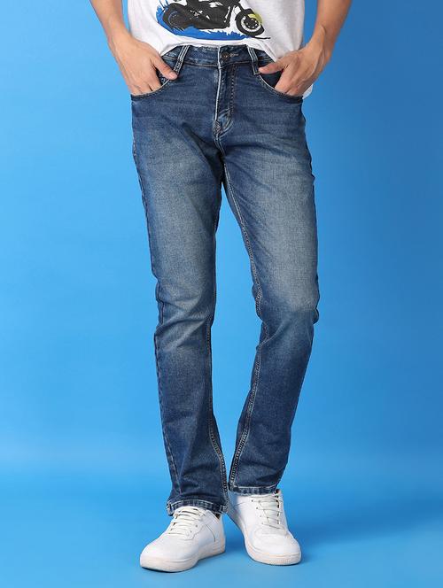 men blue plain jeans - 21492096 - Very Small Image - 1