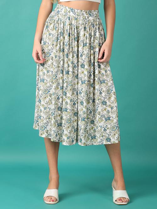women white floral print skirt - 21498748 - Very Small Image - 1