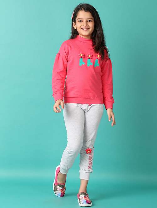 girls printed casual wear full length set - 21505506 - Very Small Image - 1