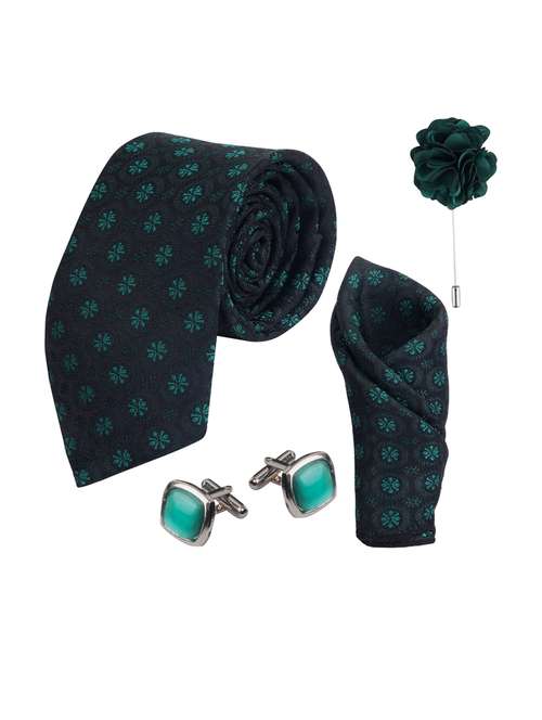 men black printed set of 5 tie - 21511743 - Very Small Image - 1