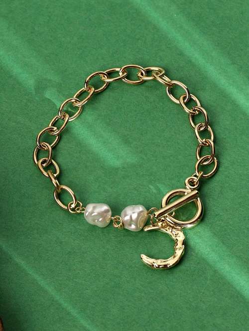 gold metal links bracelet - 21513037 - Very Small Image - 1