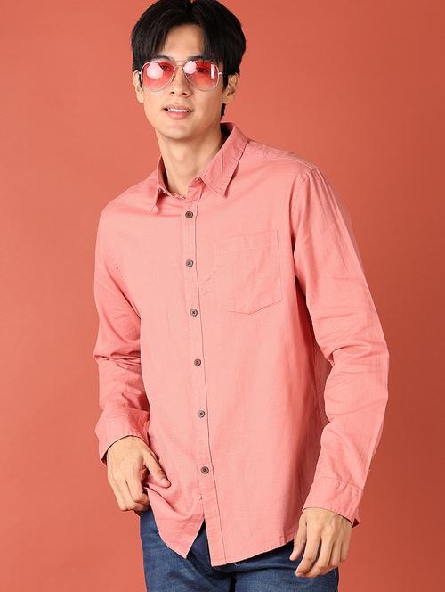 men solid long sleeve casual shirt - 21519251 - Very Small Image - 1