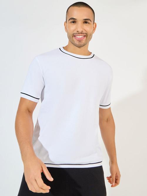 men solid regular fit short sleeves t-shirt - 21520407 - Very Small Image - 1