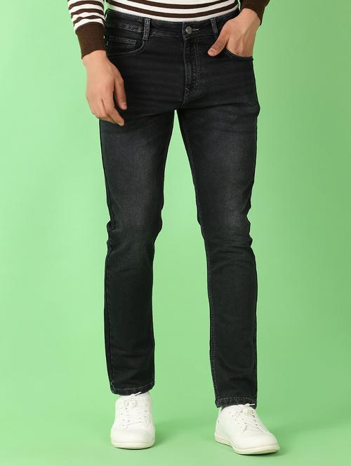 men plain mid rise denim jean - 21529913 - Very Small Image - 1