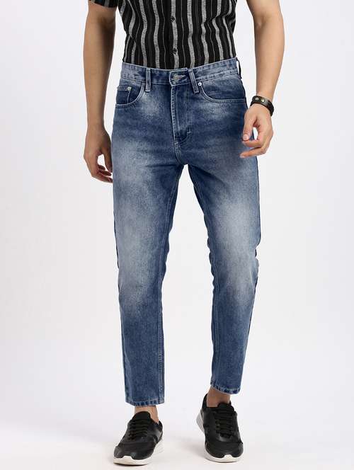 men low rise plain denim jeans - 21550224 - Very Small Image - 1