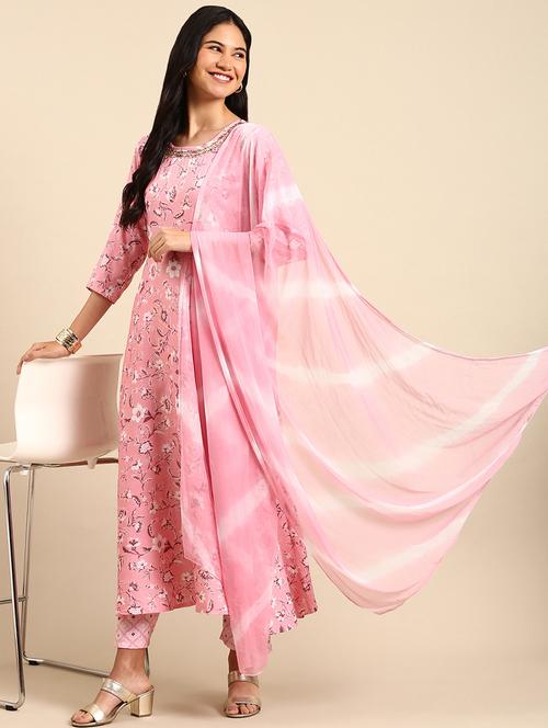 women floral printed kurta pant with dupatta set - 21550348 - Very Small Image - 1