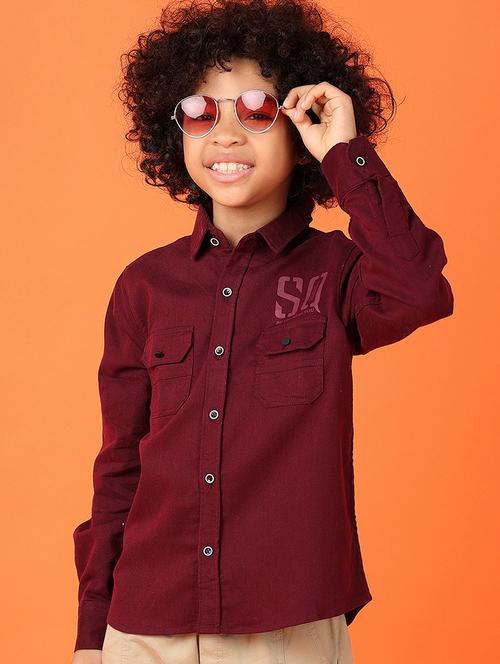 boys long sleeves solid shirt - 21551507 - Very Small Image - 1
