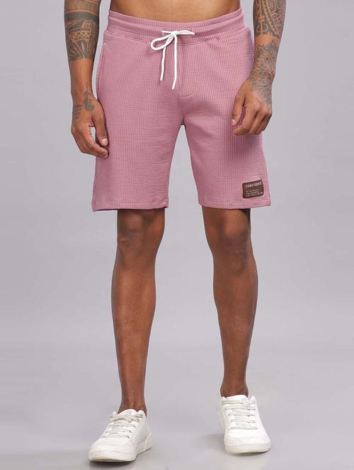 men pink solid shorts - 21553902 - Very Small Image - 1