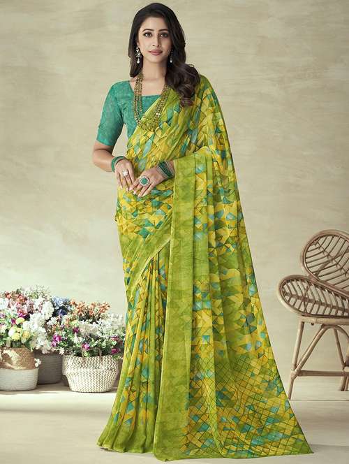 women geometric printed saree - 21567676 - Very Small Image - 1