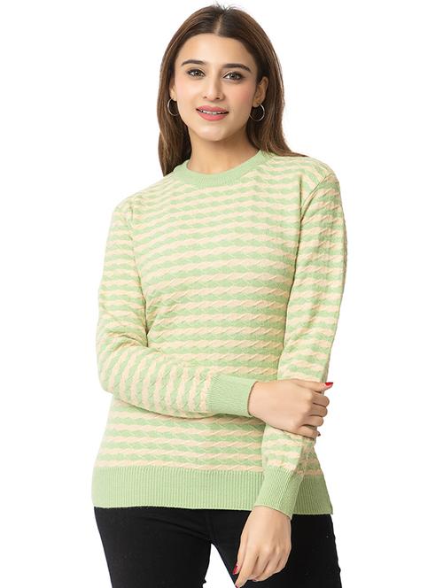 women striped long sleeves pullover - 21574039 - Very Small Image - 1