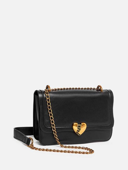women black solid sling bag - 21618119 - Very Small Image - 1