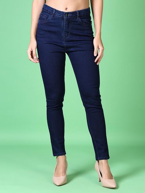women solid high rise slim fit jean - 21627629 - Very Small Image - 1