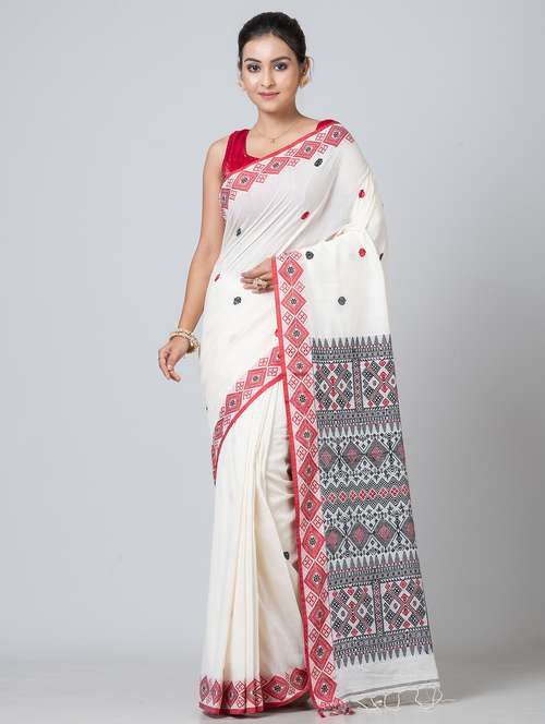 women self design handloom saree with blouse - 21648381 - Very Small Image - 1