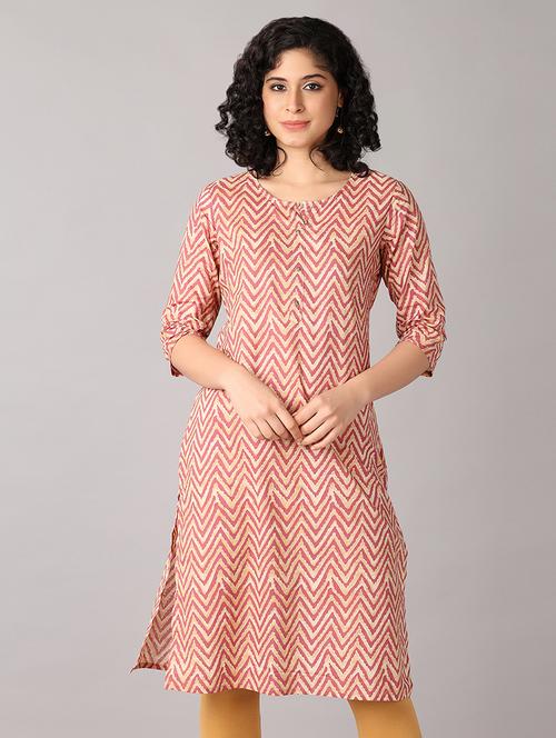 women three quarter sleeve straight kurta - 21651554 - Very Small Image - 1