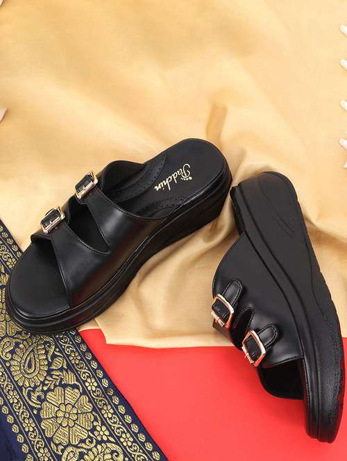 women black slip on wedge - 21652678 - Very Small Image - 1