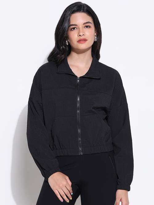 black nylon bomberbiker jacket - 21661505 - Very Small Image - 1