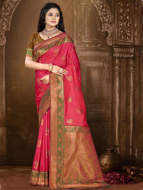 women self design bordered saree with blouse - 21671199 - Very Small Image - 1