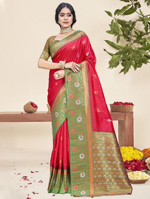 women self design bordered saree with blouse - 21671292 - Very Small Image - 1