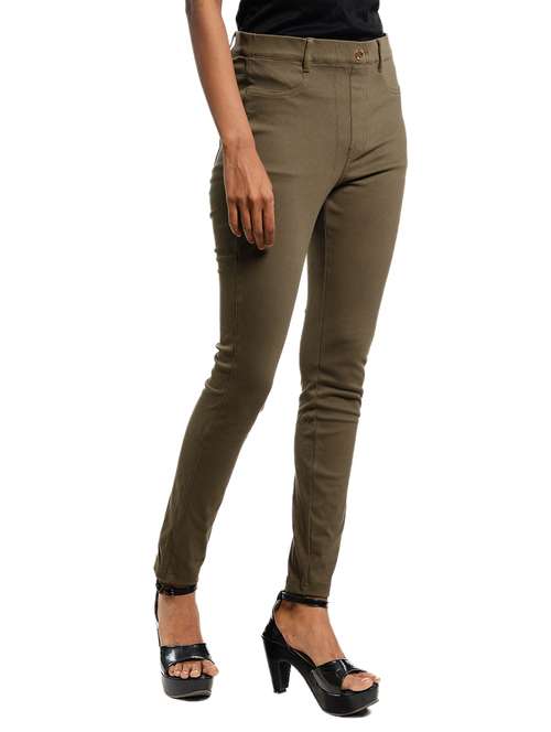 women solid high rise jegging - 21686823 - Very Small Image - 1
