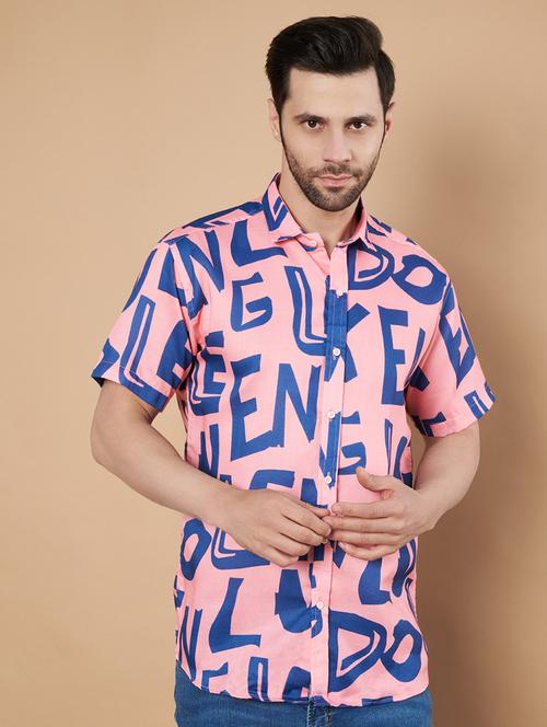 men short sleeves printed casual shirt - 21687069 - Very Small Image - 1