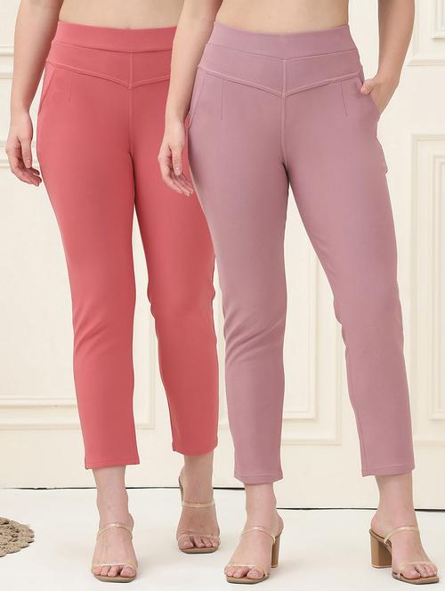 women pack of 2 solid jegging - 21690707 - Very Small Image - 1