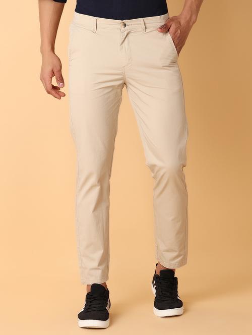 men mid rise solid chinos - 21703833 - Very Small Image - 1