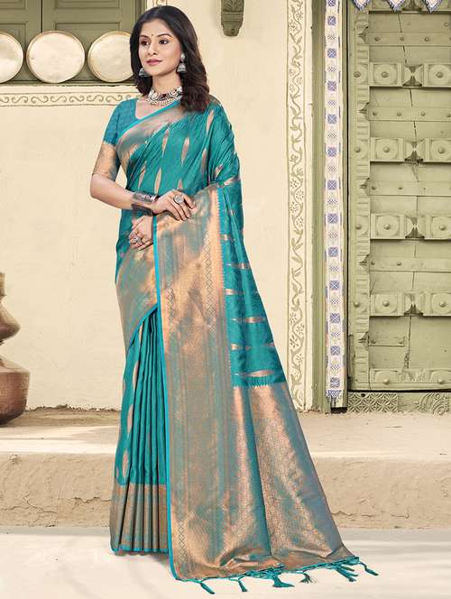 women self design banarasi saree with blouse - 21708832 - Very Small Image - 1