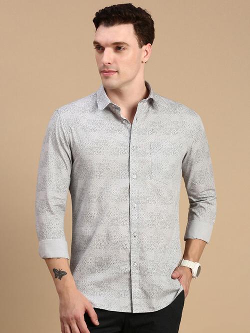 men printed collared casual shirt - 21712383 - Very Small Image - 1