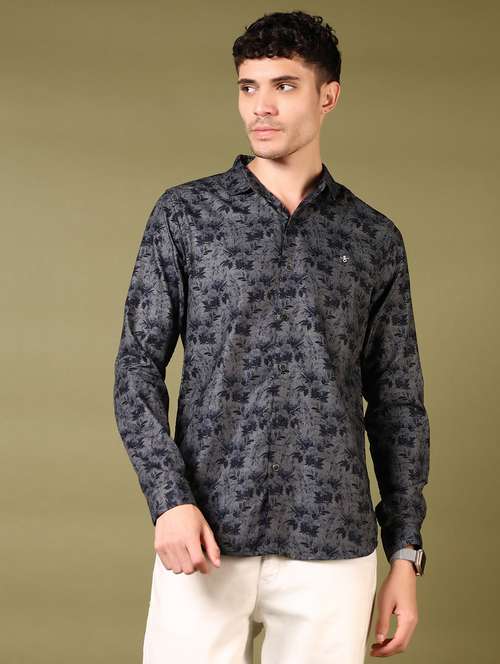 men printed long sleeve casual shirt - 21717879 - Very Small Image - 1