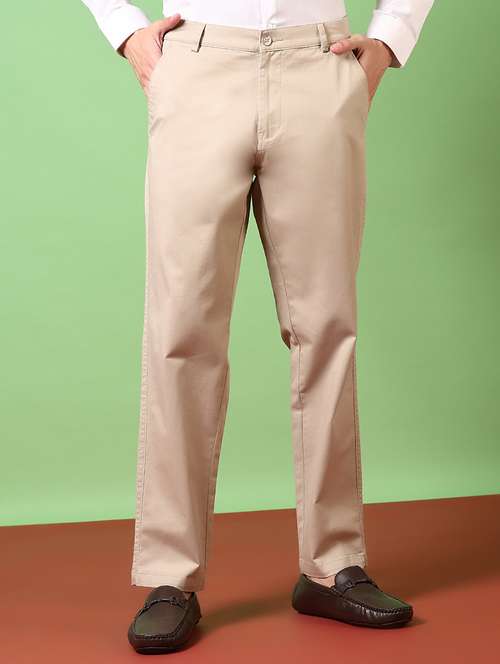 men mid rise solid chinos - 21717988 - Very Small Image - 1