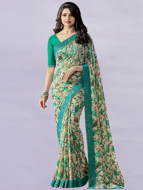 women printed casual wear saree with blouse - 21722257 - Very Small Image - 1