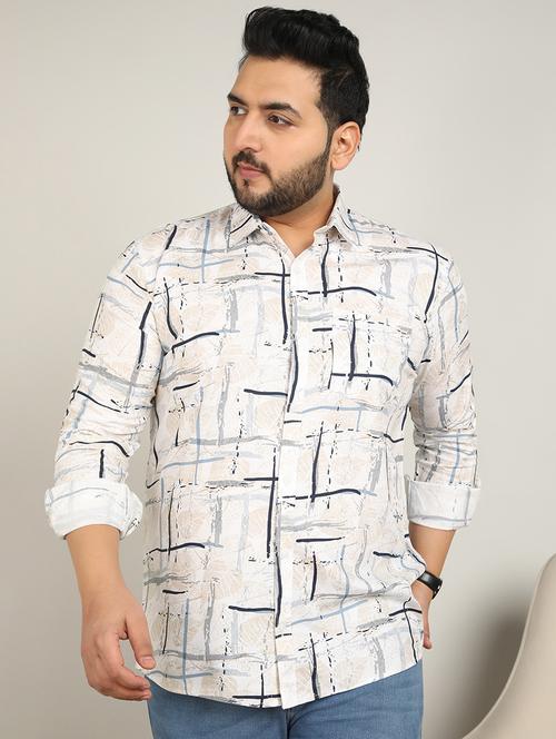 men printed long sleeve casual shirt - 21725474 - Very Small Image - 1