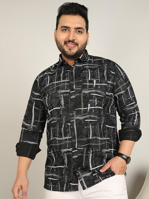 men printed long sleeve casual shirt - 21725478 - Very Small Image - 1
