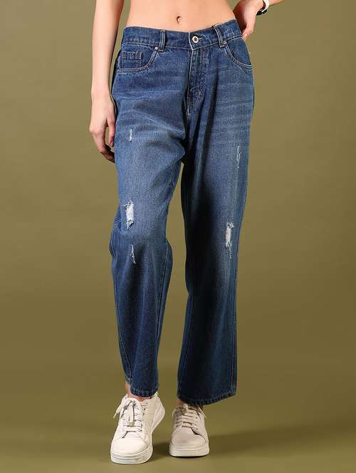 women distress mid rise denim jeans - 21731297 - Very Small Image - 1