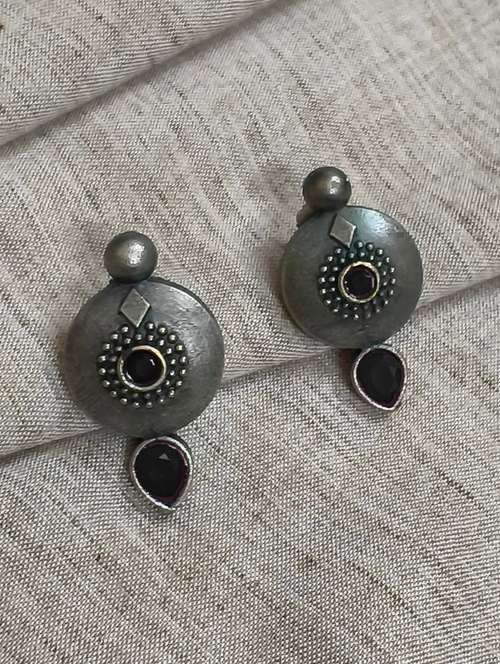 women silver brass drop earrings - 21743739 - Very Small Image - 1