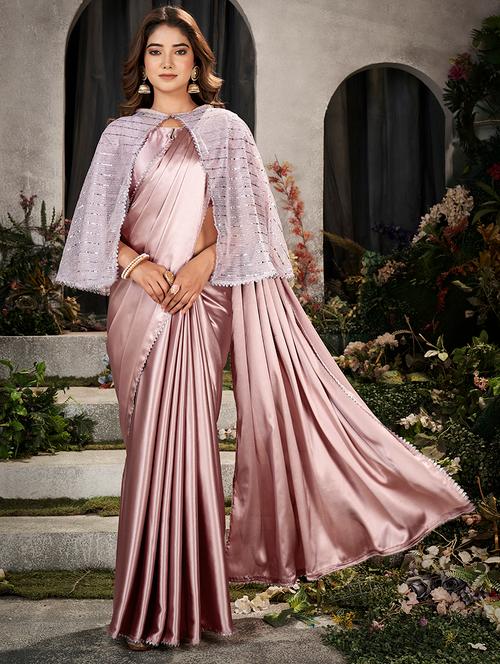 women solid party wear saree with jacket with blouse - 21746137 - Very Small Image - 1