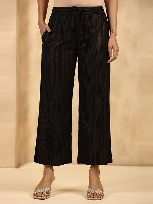 women solid straight palazzo - 21747779 - Very Small Image - 1