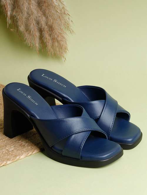 women blue slip on sandal - 21748367 - Very Small Image - 1