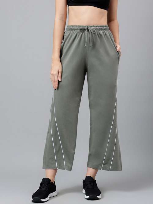 women solid mid rise track pant - 21762260 - Very Small Image - 1