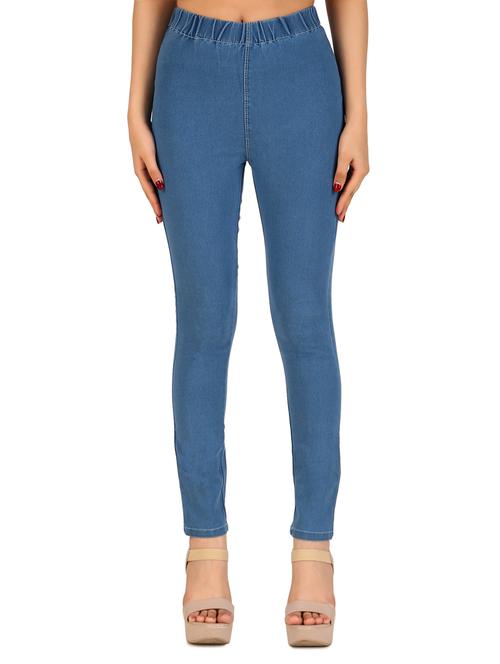women solid high rise slim fit jegging - 21784466 - Very Small Image - 1
