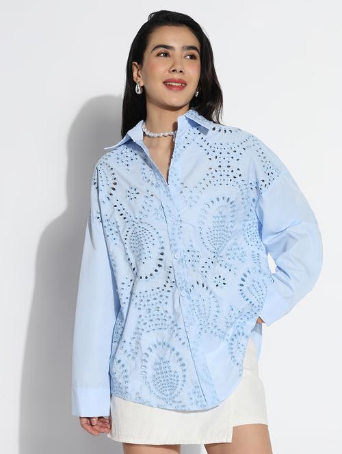 blue cotton regular shirt - 21843095 - Very Small Image - 1