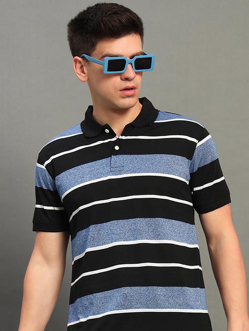 men striped short sleeve regualr fit polo t-shirt - 21844672 - Very Small Image - 1