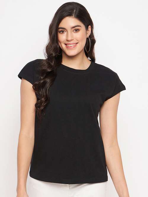 women solid short sleeves regular fit t-shirt - 21844895 - Very Small Image - 1
