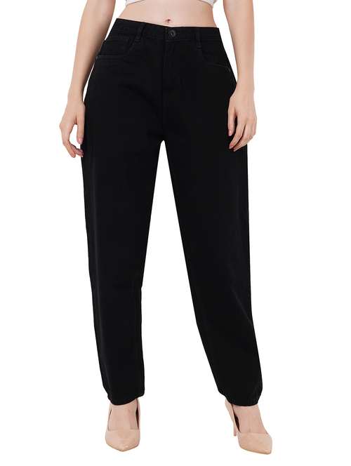 women solid high rise mom fit jean - 21855522 - Very Small Image - 1