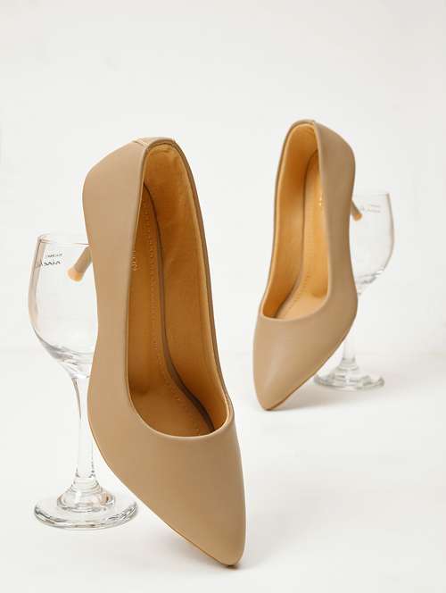 women beige slip on pump - 21887826 - Very Small Image - 1