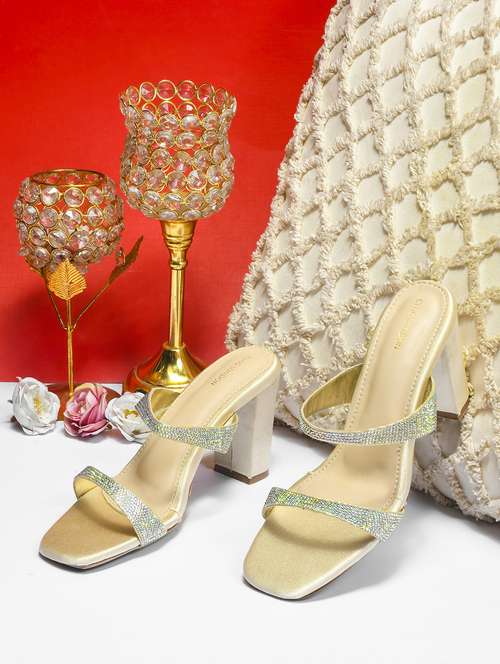 women gold slip on sandal - 21887836 - Very Small Image - 1