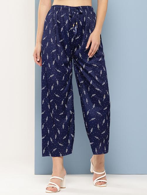 women printed mid rise ankle length straight palazzo - 21901193 - Very Small Image - 1