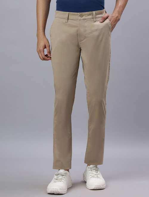 men solid mid rise chinos casual trouser - 21917064 - Very Small Image - 1