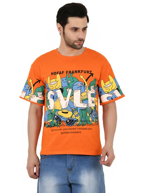 men printed short sleeves loose fit t-shirt - 21928012 - Very Small Image - 1